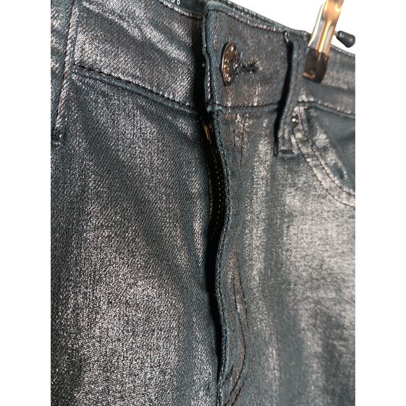 Lucky Brand Metallic Bronze Skinny Jeans Women’s Sz 2/26 Coated Shiny Pants - Picture 6 of 14